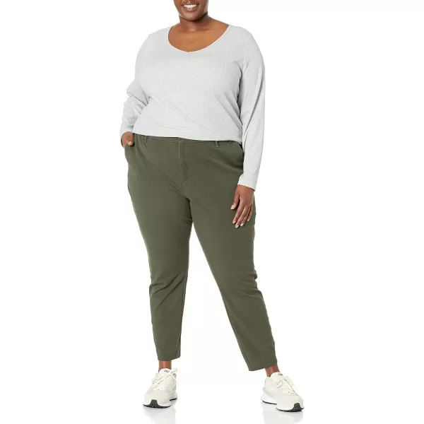 Amazon Essentials Womens BiStretch Skinny Ankle Pant Available in Plus SizeDark Green