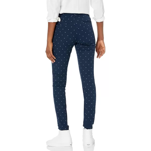 Amazon Essentials Womens BiStretch Skinny Ankle Pant Available in Plus SizeNavy Dots