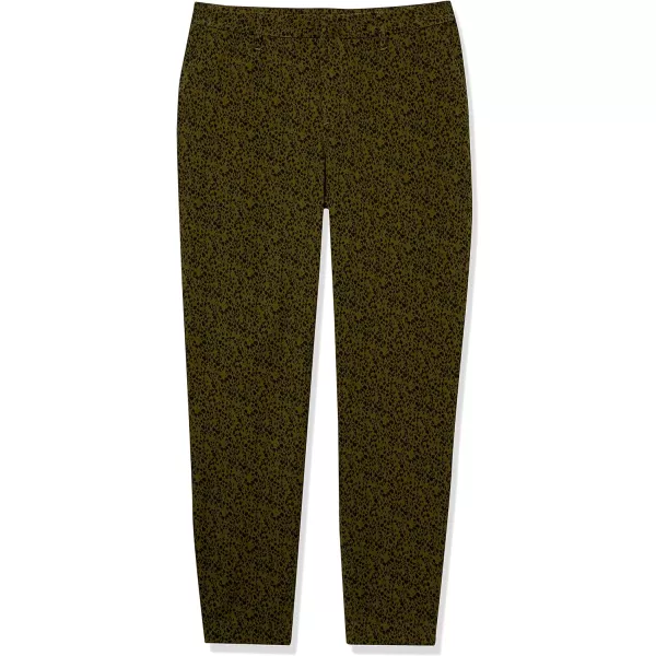 Amazon Essentials Womens BiStretch Skinny Ankle Pant Available in Plus SizeOlive Animal Print