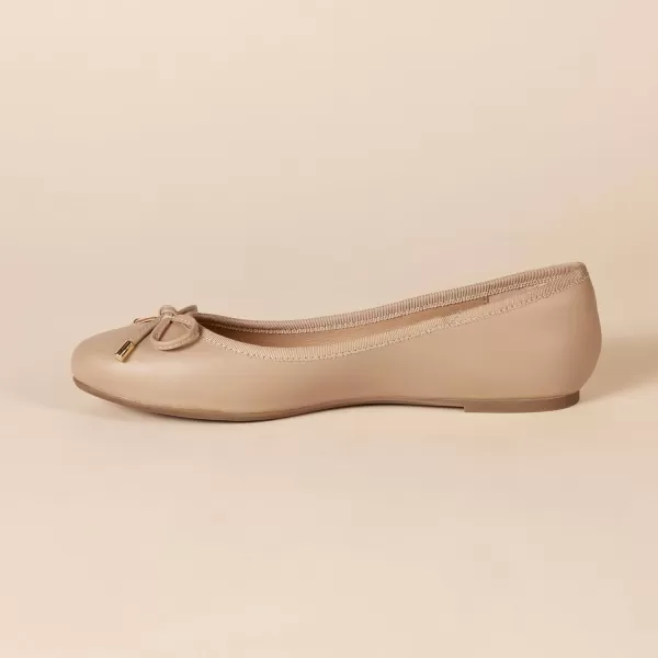 Amazon Essentials Womens Billie Ballet FlatBeige