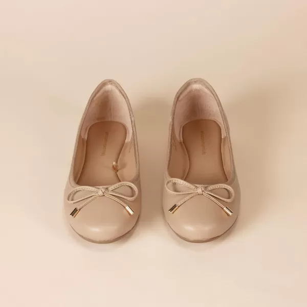 Amazon Essentials Womens Billie Ballet FlatBeige