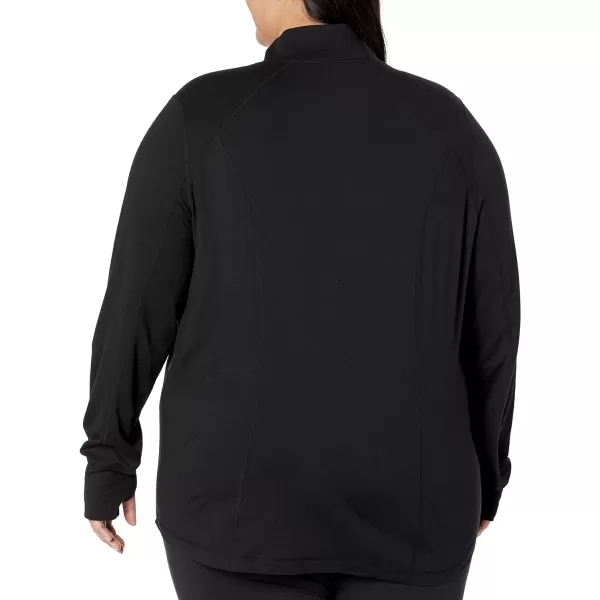 Amazon Essentials Womens Brushed Tech Stretch FullZip Jacket Available in Plus SizeBlack