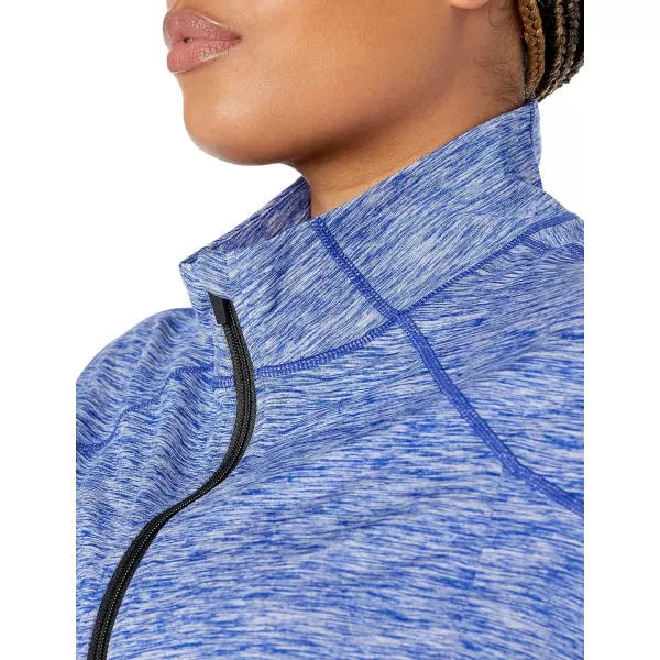 Amazon Essentials Womens Brushed Tech Stretch FullZip Jacket Available in Plus SizeBlue Space Dye