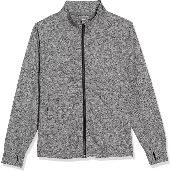 Amazon Essentials Womens Brushed Tech Stretch FullZip Jacket Available in Plus SizeDark Grey Space Dye