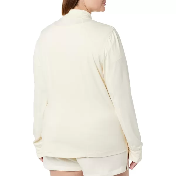 Amazon Essentials Womens Brushed Tech Stretch FullZip Jacket Available in Plus SizeIvory