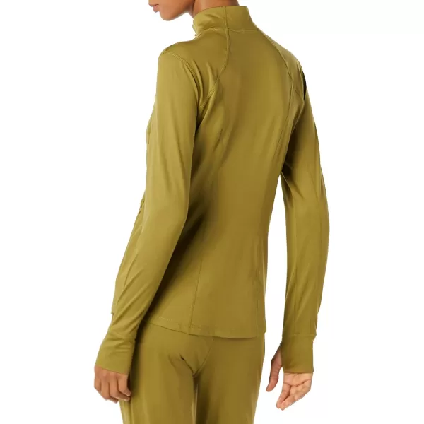 Amazon Essentials Womens Brushed Tech Stretch FullZip Jacket Available in Plus SizeLight Olive