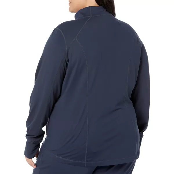 Amazon Essentials Womens Brushed Tech Stretch FullZip Jacket Available in Plus SizeNavy