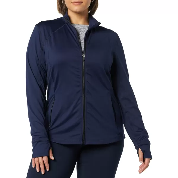 Amazon Essentials Womens Brushed Tech Stretch FullZip Jacket Available in Plus SizeNavy