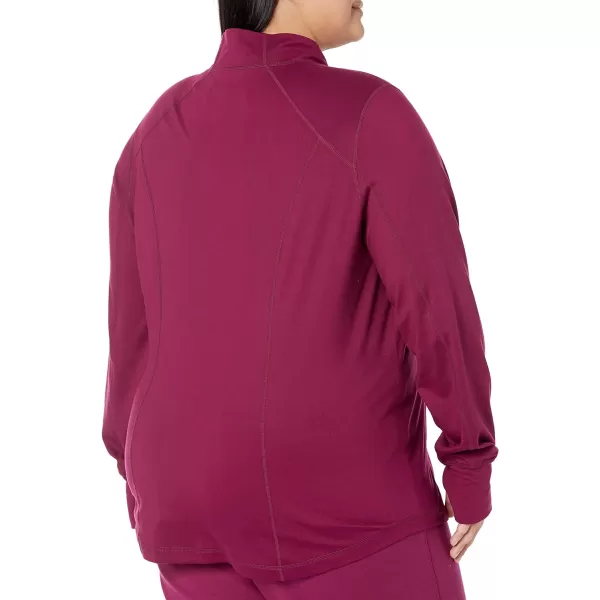 Amazon Essentials Womens Brushed Tech Stretch FullZip Jacket Available in Plus SizePlum