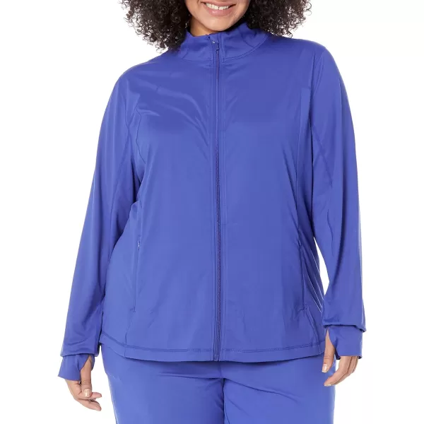 Amazon Essentials Womens Brushed Tech Stretch FullZip Jacket Available in Plus SizeRoyal Blue