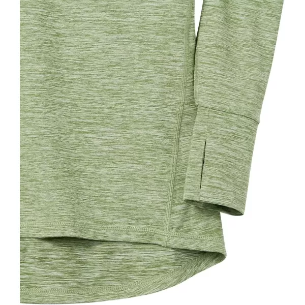 Amazon Essentials Womens Brushed Tech Stretch LongSleeve Crewneck Shirt Available in Plus SizeArmy Green