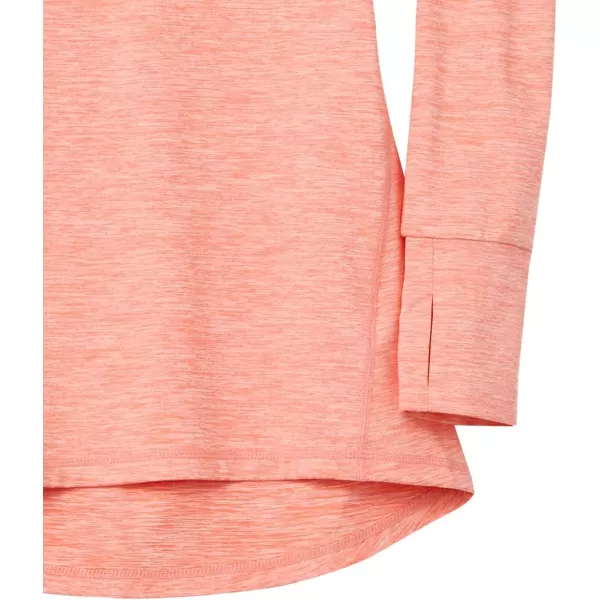 Amazon Essentials Womens Brushed Tech Stretch LongSleeve Crewneck Shirt Available in Plus SizeCoral Pink