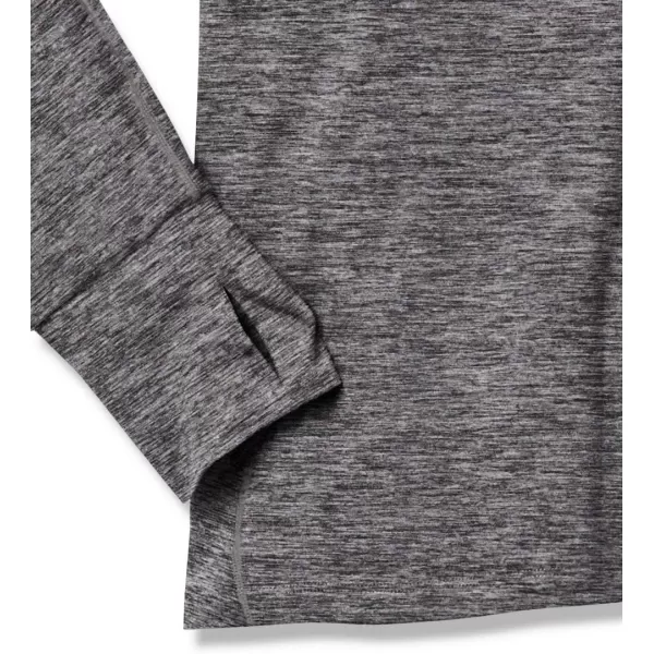 Amazon Essentials Womens Brushed Tech Stretch LongSleeve Crewneck Shirt Available in Plus SizeDark Grey Space Dye