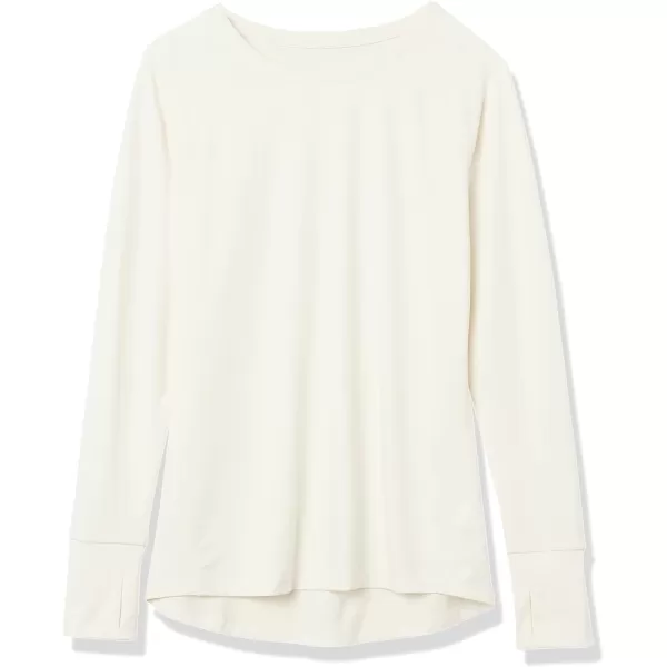 Amazon Essentials Womens Brushed Tech Stretch LongSleeve Crewneck Shirt Available in Plus SizeIvory