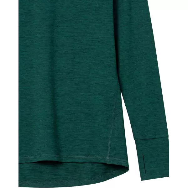 Amazon Essentials Womens Brushed Tech Stretch LongSleeve Crewneck Shirt Available in Plus SizeJade Green