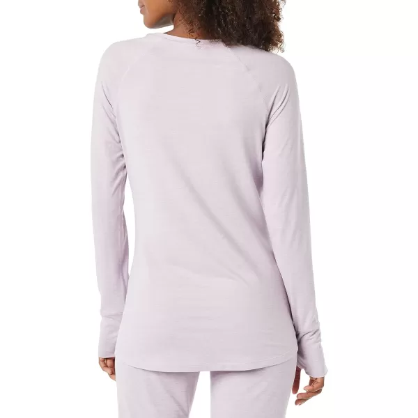 Amazon Essentials Womens Brushed Tech Stretch LongSleeve Crewneck Shirt Available in Plus SizeLavender