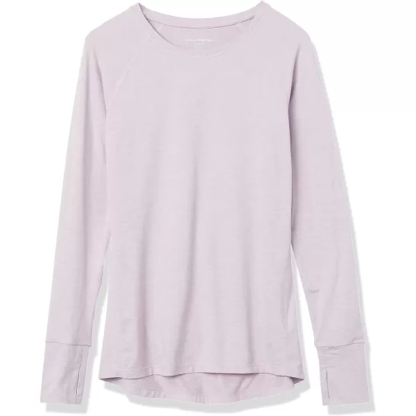 Amazon Essentials Womens Brushed Tech Stretch LongSleeve Crewneck Shirt Available in Plus SizeLavender