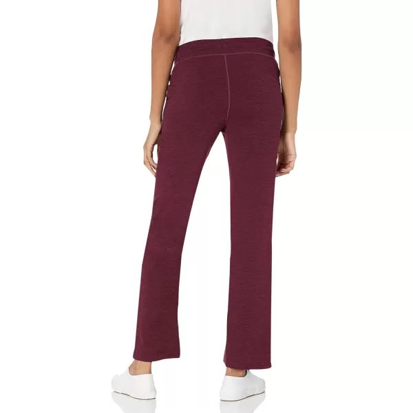 Amazon Essentials Womens Brushed Tech Stretch PantBurgundy Space Dye