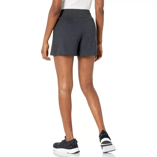 Amazon Essentials Womens Brushed Tech Stretch Short Available in Plus SizeBlack Space Dye