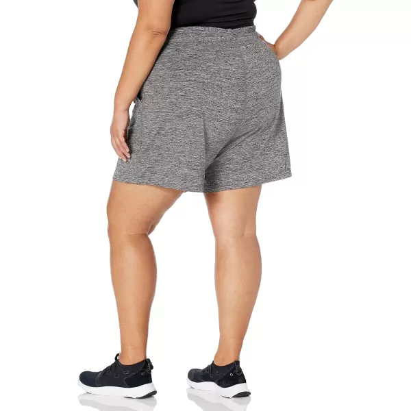 Amazon Essentials Womens Brushed Tech Stretch Short Available in Plus SizeDark Grey Space Dye