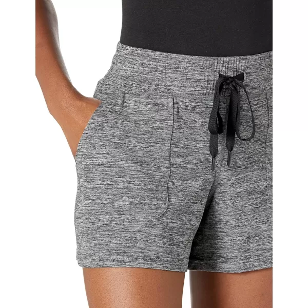 Amazon Essentials Womens Brushed Tech Stretch Short Available in Plus SizeDark Grey Space Dye