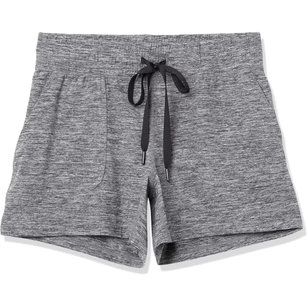 Amazon Essentials Womens Brushed Tech Stretch Short Available in Plus SizeDark Grey Space Dye