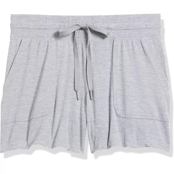 Amazon Essentials Womens Brushed Tech Stretch Short Available in Plus SizeGrey Space Dye