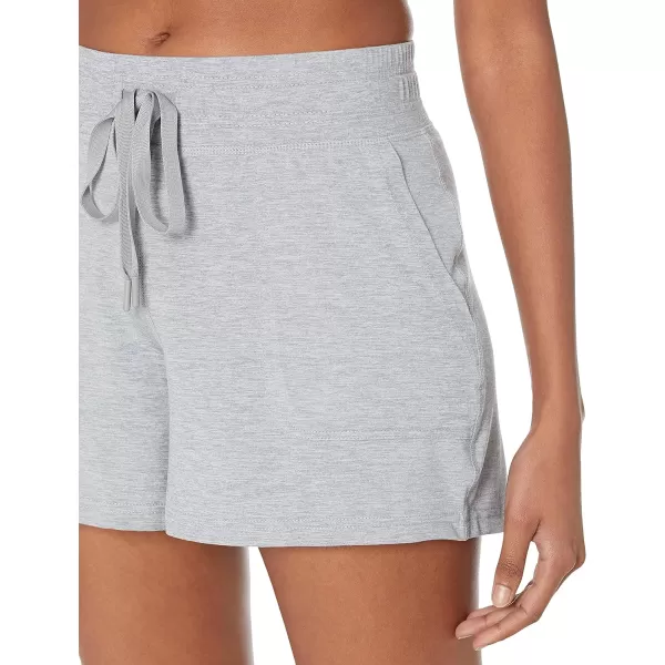 Amazon Essentials Womens Brushed Tech Stretch Short Available in Plus SizeGrey Space Dye