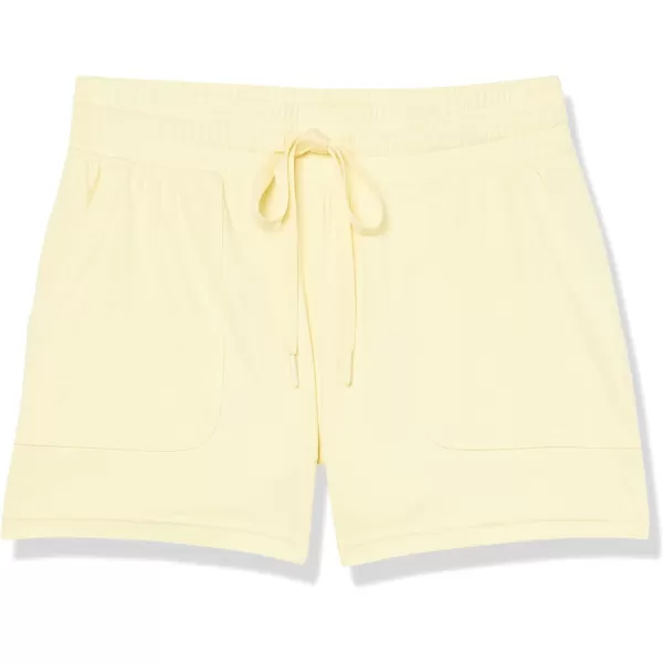 Amazon Essentials Womens Brushed Tech Stretch Short Available in Plus SizeLight Yellow