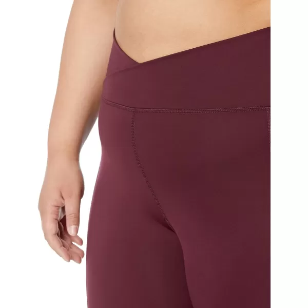 Amazon Essentials Womens Build Your Own Leggings78 Length Cross High Waist Dark Burgundy