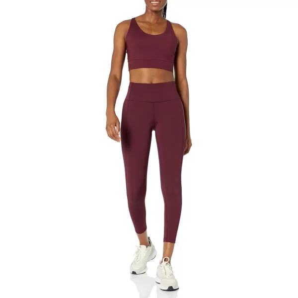 Amazon Essentials Womens Build Your Own Leggings78 Length High Waist Dark Burgundy