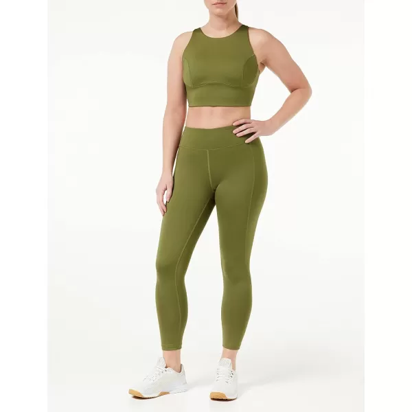 Amazon Essentials Womens Build Your Own Leggings78 Length Medium Waist Dark Olive