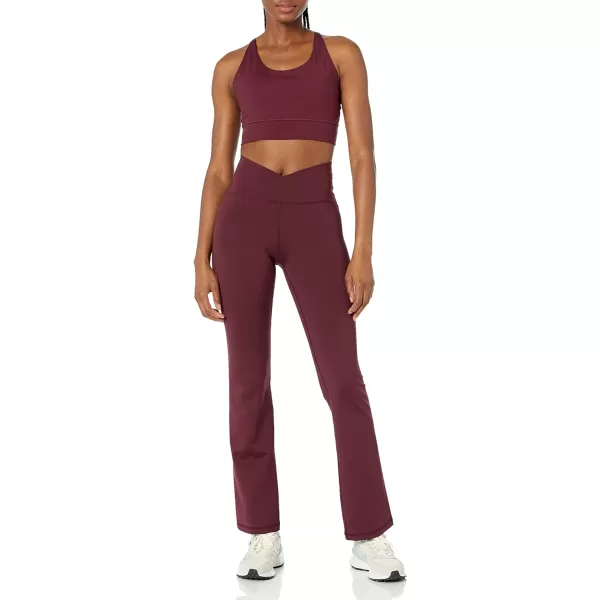 Amazon Essentials Womens Build Your Own LeggingsBootcut Cross High Waist Dark Burgundy