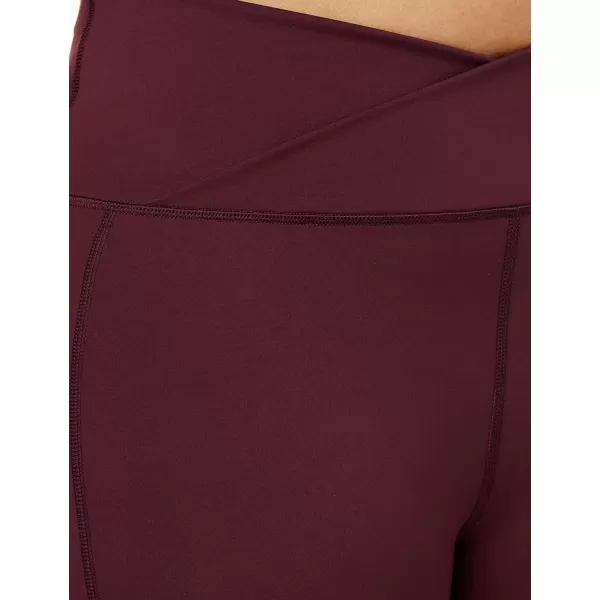 Amazon Essentials Womens Build Your Own LeggingsCapri Cross High Waist Dark Burgundy