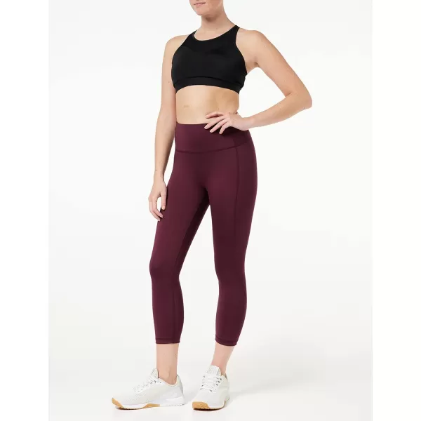 Amazon Essentials Womens Build Your Own LeggingsCapri High Waist Dark Burgundy