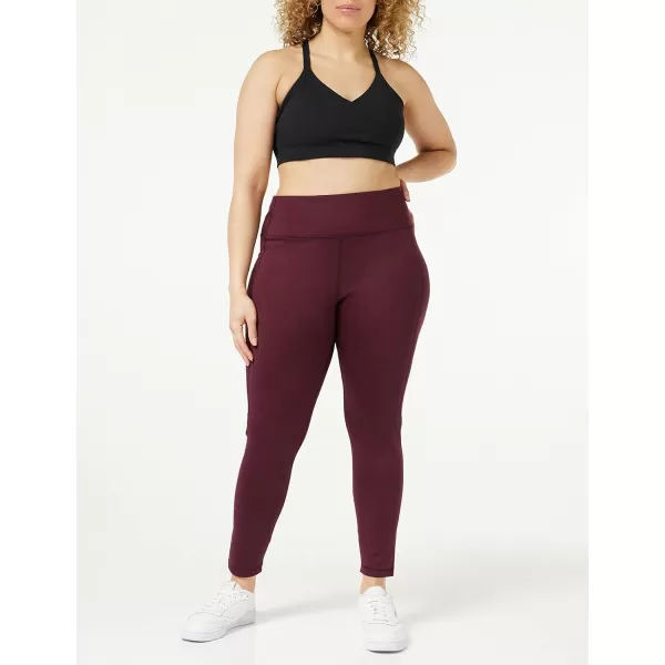 Amazon Essentials Womens Build Your Own LeggingsFull Length High Waist Dark Burgundy