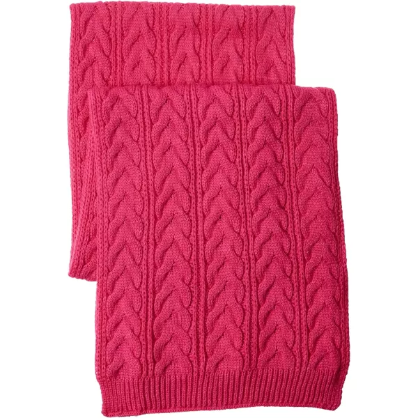 Amazon Essentials Womens Cable Knit Hat and Scarf SetHot Pink