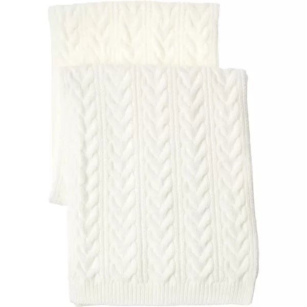 Amazon Essentials Womens Cable Knit Hat and Scarf SetSnow White