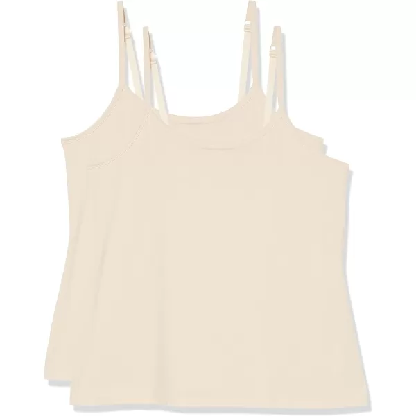 Amazon Essentials Womens Camisole Available in Plus Size Pack of 2Bone