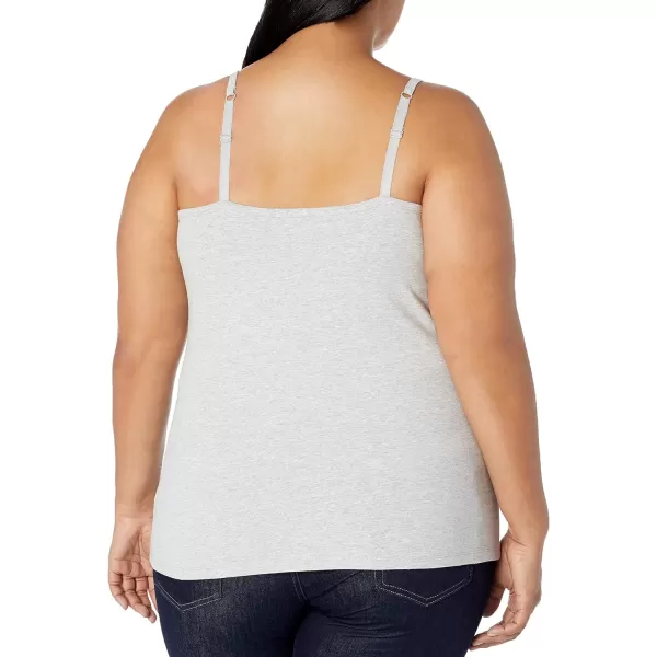 Amazon Essentials Womens Camisole Available in Plus Size Pack of 2Charcoal HeatherLight Grey Heather