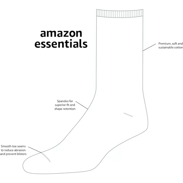 Amazon Essentials Womens Casual Crew Socks 6 PairsBuffalo Check