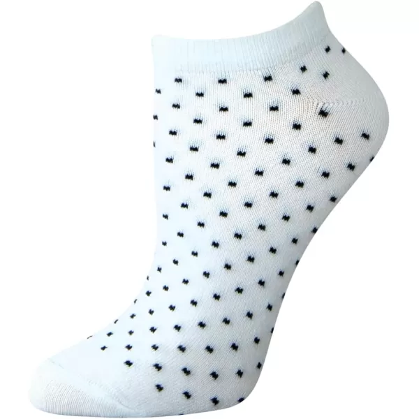 Amazon Essentials Womens Casual LowCut Socks 6 PairsBlackGreyWhiteDotsStripe