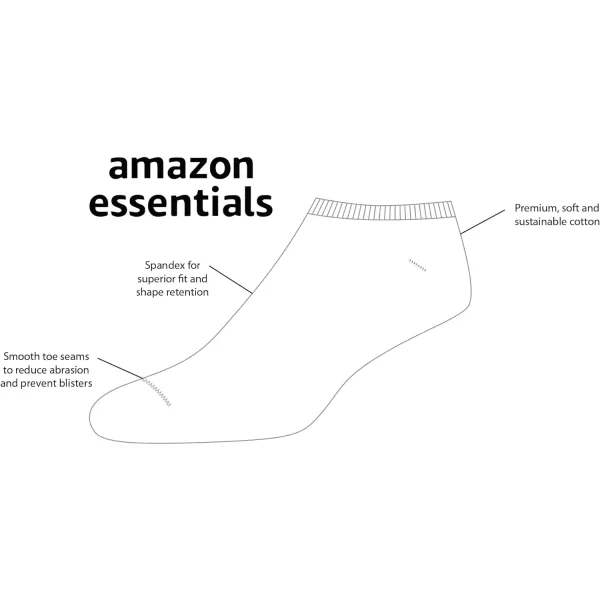 Amazon Essentials Womens Casual LowCut Socks 6 PairsNavy