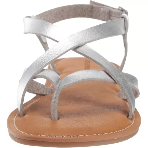 Amazon Essentials Womens Casual Strappy SandalSilver