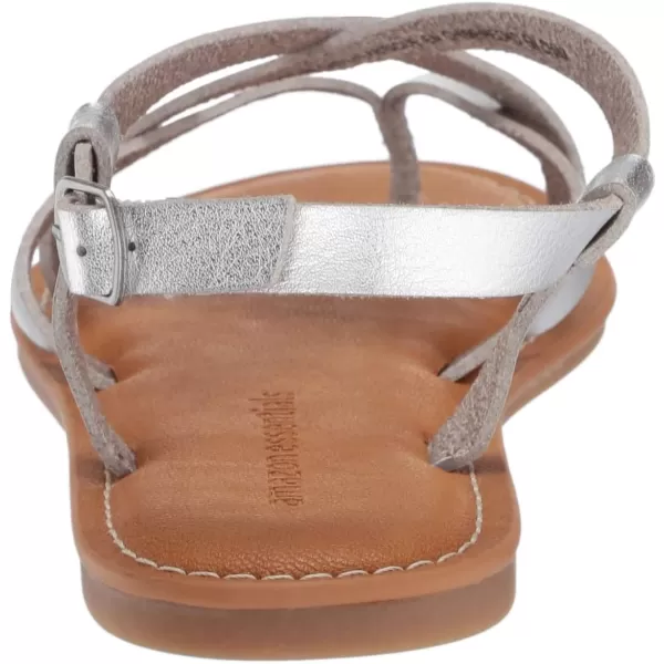 Amazon Essentials Womens Casual Strappy SandalSilver