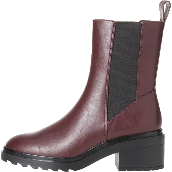 Amazon Essentials Womens Chunky Sole Chelsea BootBlack Oxblood