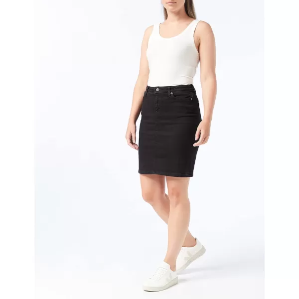 Amazon Essentials Womens Classic 5Pocket Denim Skirt Available in Plus SizeBlack Wash