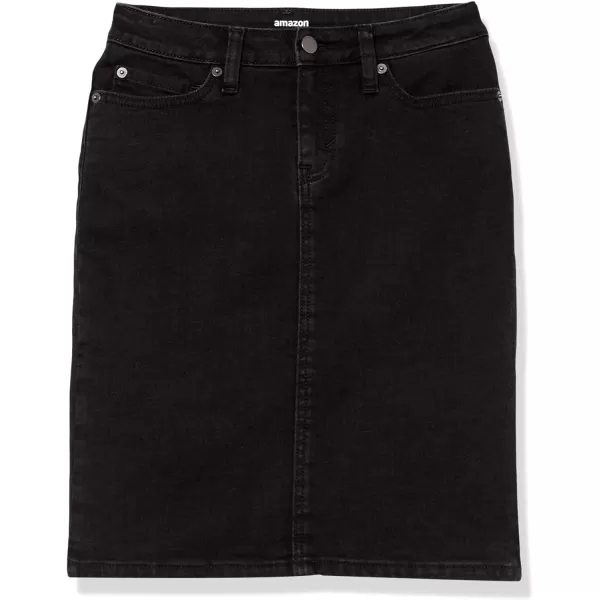 Amazon Essentials Womens Classic 5Pocket Denim Skirt Available in Plus SizeBlack Wash