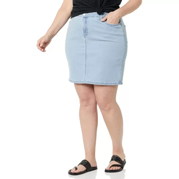 Amazon Essentials Womens Classic 5Pocket Denim Skirt Available in Plus SizeLight Wash