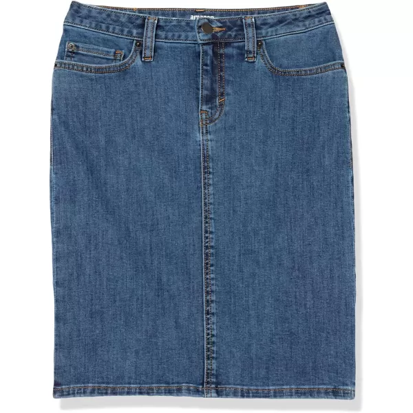 Amazon Essentials Womens Classic 5Pocket Denim Skirt Available in Plus SizeMedium Wash